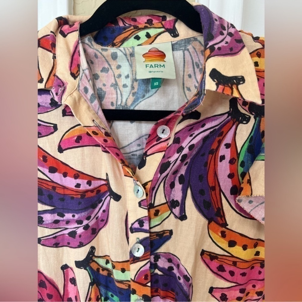 FARM Rio Banana Bunch Frilled-Sleeve Multicolor Jumpsuit - Picture 11 of 13